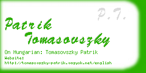 patrik tomasovszky business card
